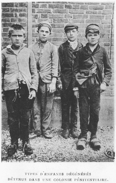 Delinquent Children in a Penal Colony, c.1900 by French Photographer
